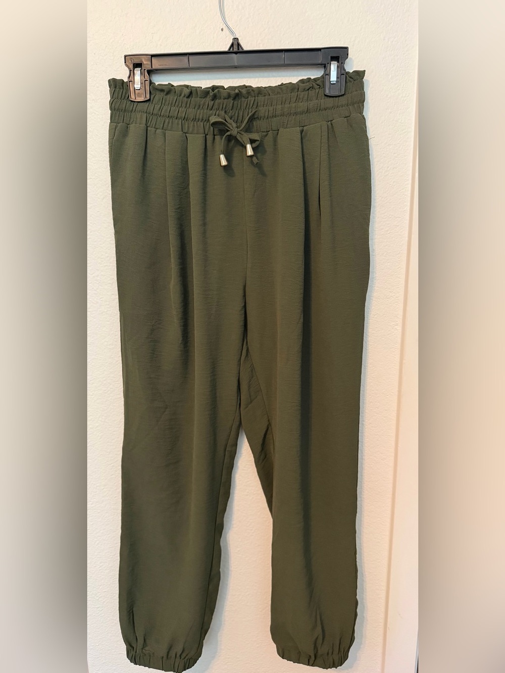Casual Drawstring Trouser Jogger Pants w/pockets - Green - NWOT Size M - Picture 2 of 6